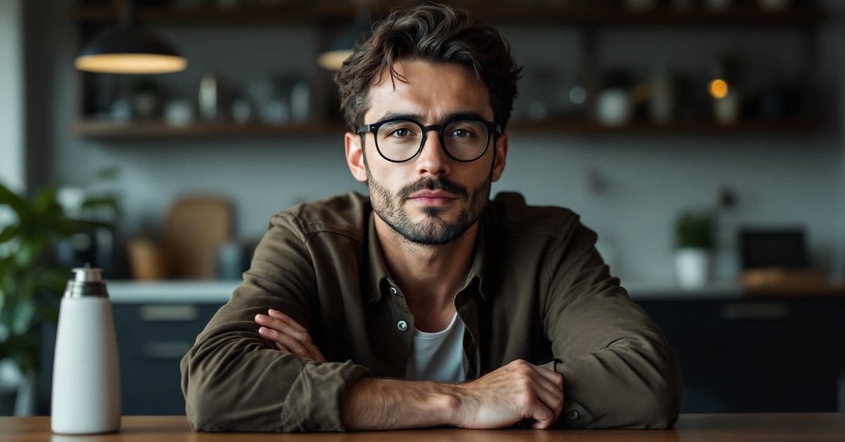 Ceinture cuir noire homme élégante, portée avec un pantalon de costume sombre
