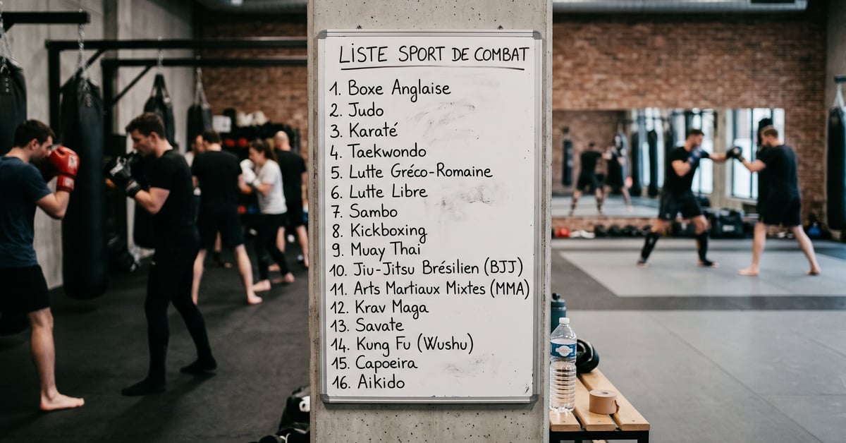 Liste sport de combat : disciplines et styles variés illustrés par des combattants en action